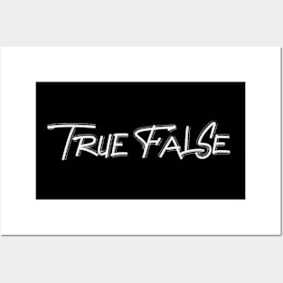 True False handwritten series Posters and Art